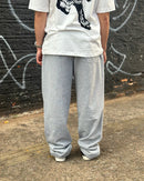 Calça Moleton Baggy Mj Cinza